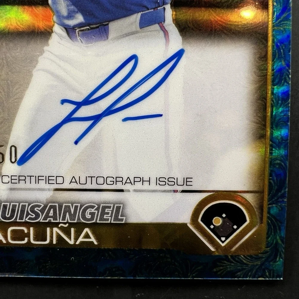 2025 Topps Gilded Luisangel Acuna Rookie Auto Blue /50